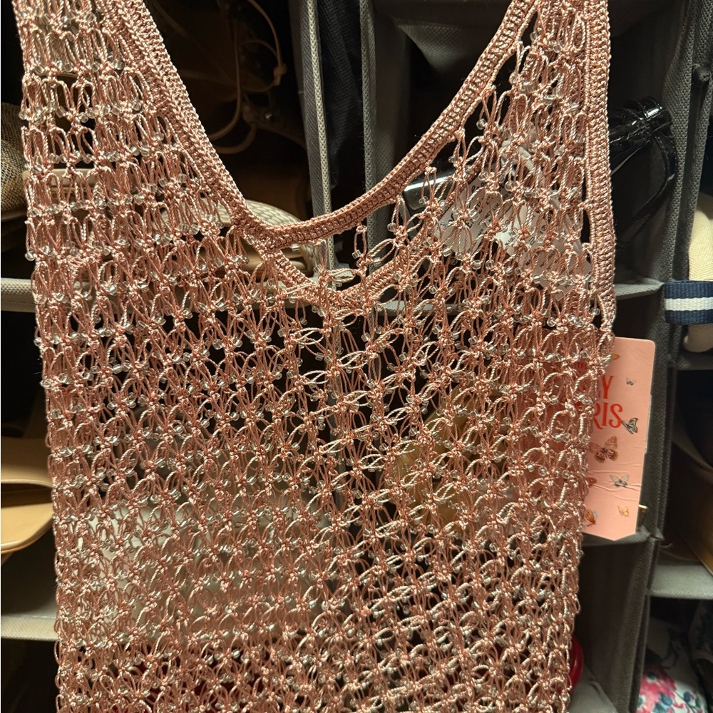 Emily in Paris Pink Crochet Crop Top